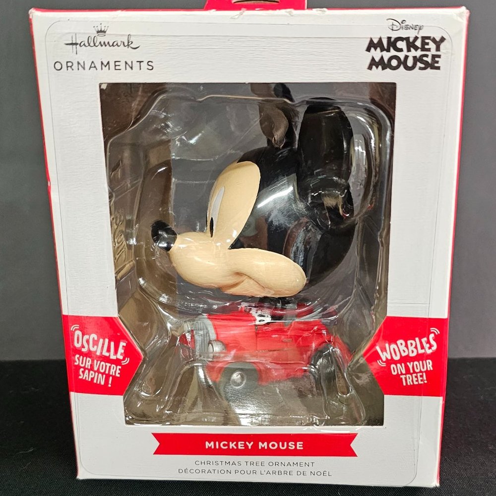 Mickey Mouse Disney Wobbles Ornament Hallmark 2021 Christmas Bouncing Buddy NEW - Picture 2 of 2